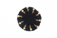 French Knot Eleanor Beret - Black