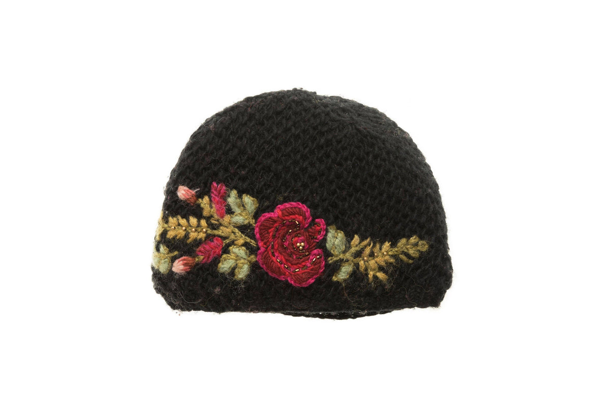 French Knot Josephine Cloche - Black