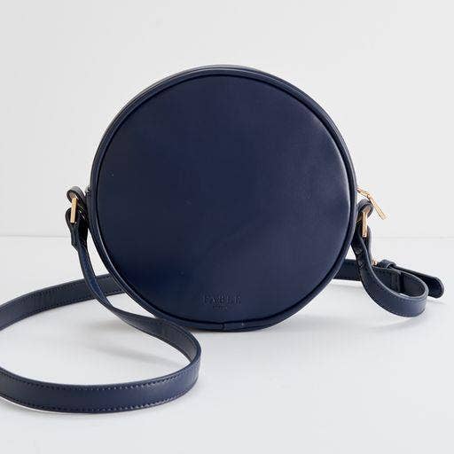 Chloe Navy Embroidered Dormouse Circle Bag by Fable