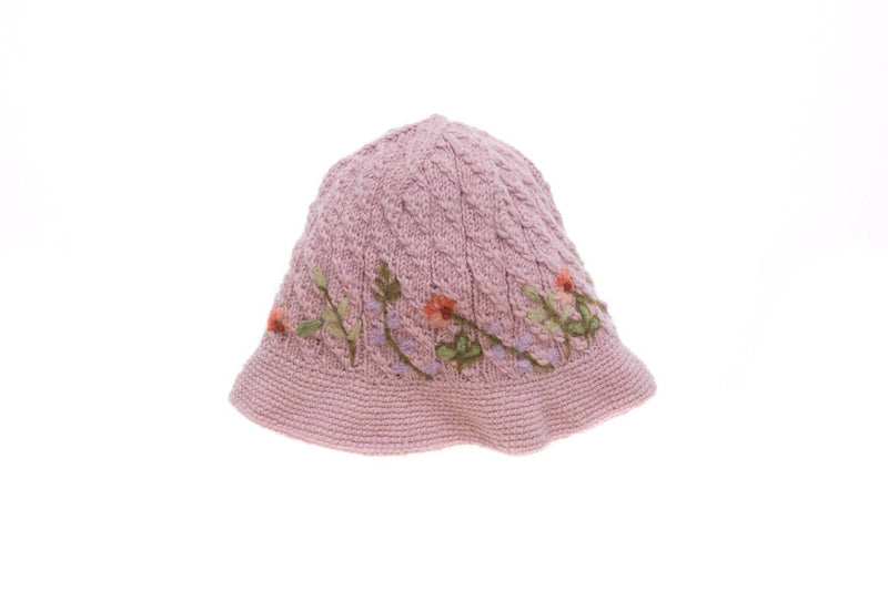 French Knot Meadow Brim Hat - Mauve