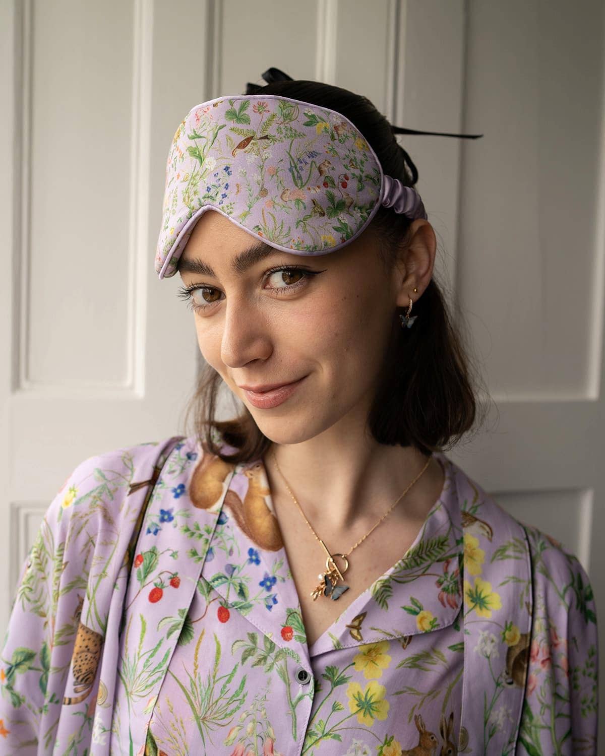 Fable England Meadow Creatures Lilac -Sleep Mask