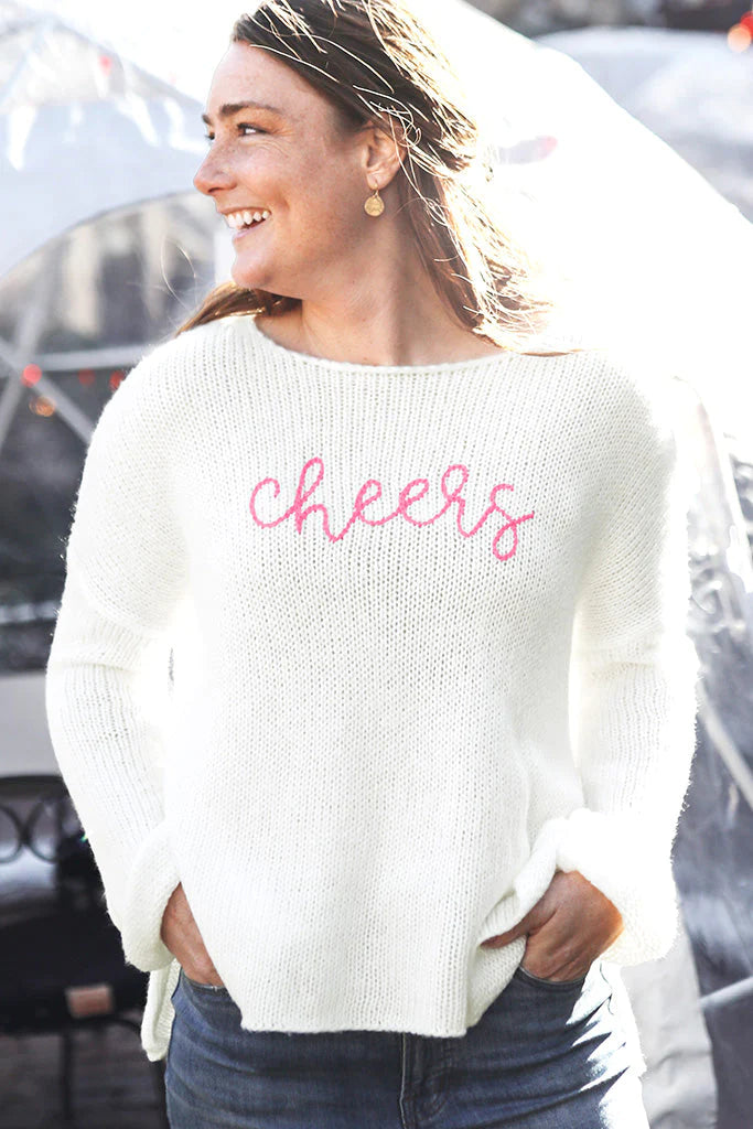 Wooden Ships Cheers Embroidered Crew Sweater