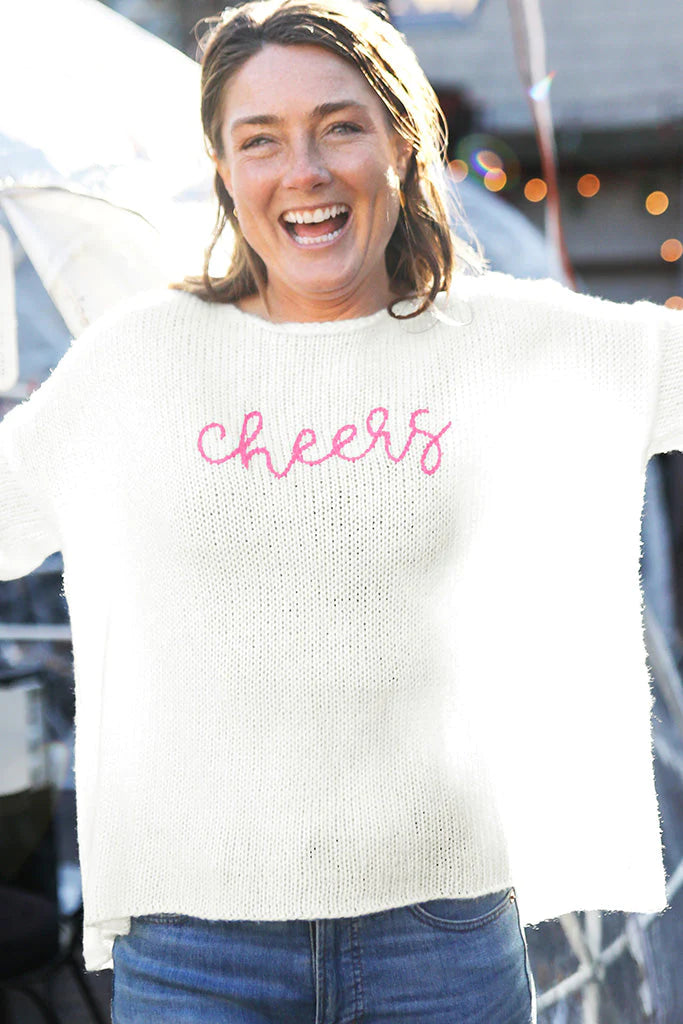 Wooden Ships Cheers Embroidered Crew Sweater