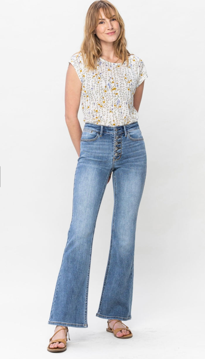 Judy Blue Vintage Button Fly Bootcut Jeans