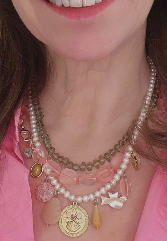 Stefanie Rose and Coral Necklace