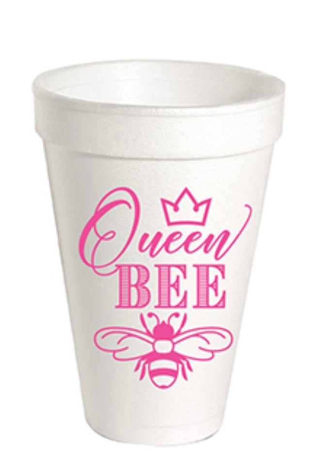 Queen Bee Styrofoam Cups