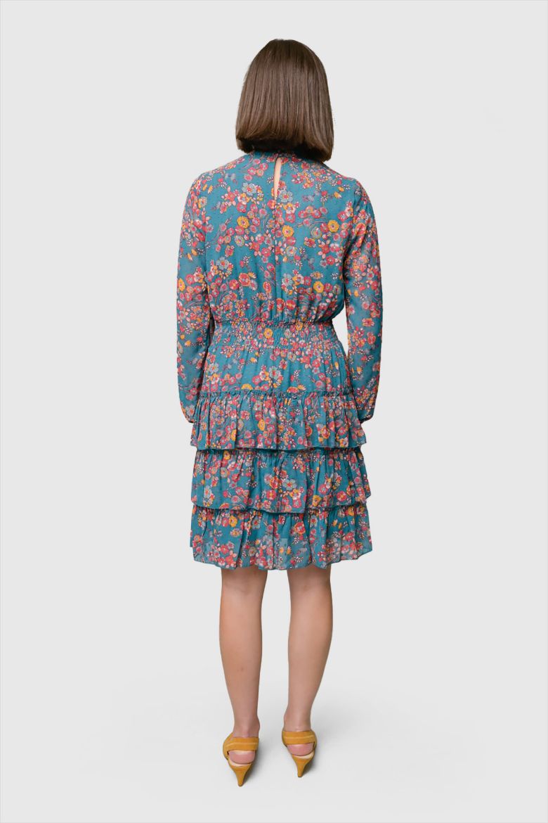 Tiered Jacquard Smocked Dress by Nanette Lepore