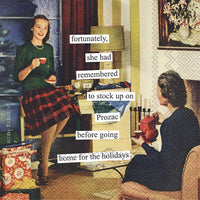 Christmas Prozac Cocktail Napkins by Anne Taintor