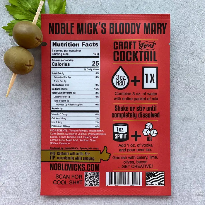 Noble Mick's Single Serve Cocktail Packets