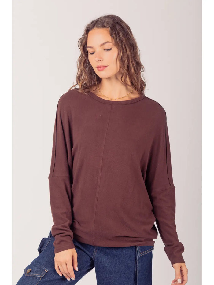 Dolman Sleeve Butter Knit Top