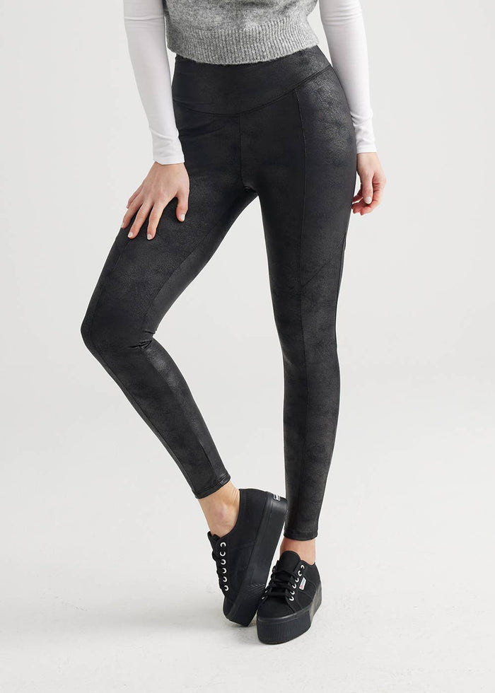 Faux Leather Shaping Legging by Yummie Tummie