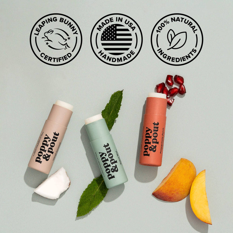 Poppy & Pout Lip Balm, Sweet Mint