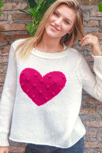 Wooden Ships Heart Popcorn Crew Sweater