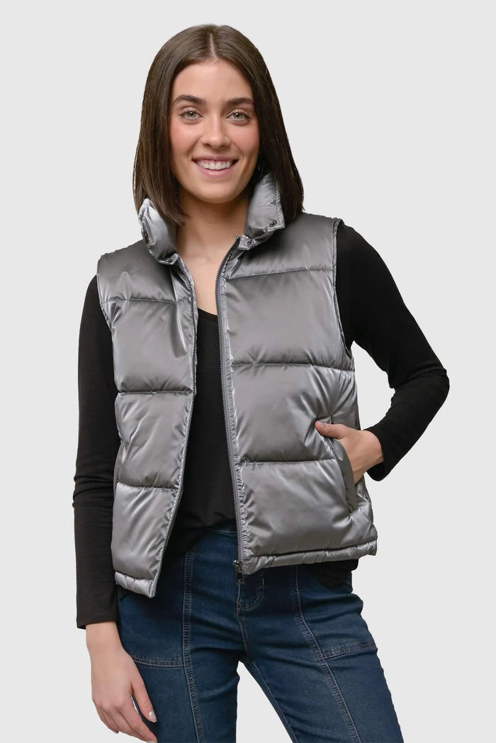 Gunmetal Gray Puffer Vest