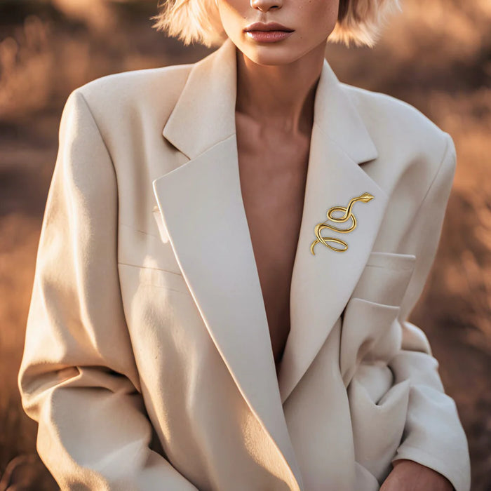 Ellie Vail Water Resistant Jewelry- Zola Serpent Brooch