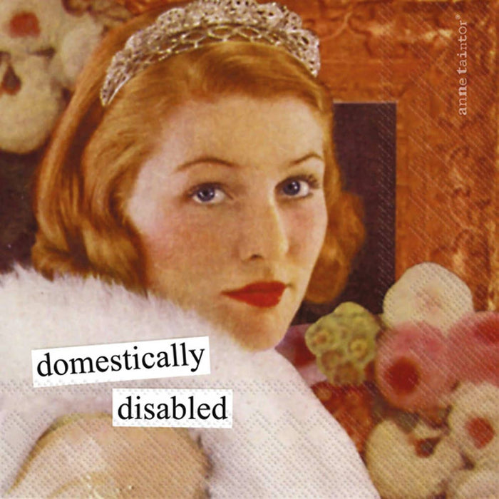 Domestically Disabled Cocktail Napkins by Anne Taintor